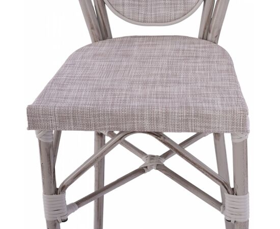 ΣΚΑΜΠΩ ΑΛΟΥΜΙΝΙΟΥ BAMBOO LOOK ΠΑΤΙΝΑ ΛΕΥΚΟ ΜΕ TEXTLINE HM5110 41x52x116 εκ. - ΣΚΑΜΠΩ στο Milonadakis.gr