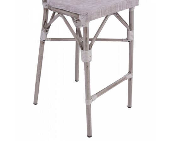 ΣΚΑΜΠΩ ΑΛΟΥΜΙΝΙΟΥ BAMBOO LOOK ΠΑΤΙΝΑ ΛΕΥΚΟ ΜΕ TEXTLINE HM5110 41x52x116 εκ. - ΣΚΑΜΠΩ στο Milonadakis.gr