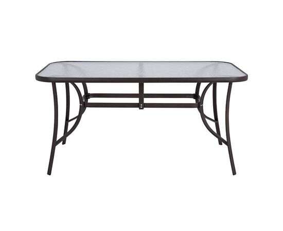 ΤΡΑΠΕΖΙ BRUNO 150X90Χ72Υεκ. ΚΑΦΕ ΜΕΤΑΛΛΙΚΟ ΜΕ ΓΥΑΛΙΝΗ ΕΠΙΦΑΝΕΙΑ HM5145.02 - ΤΡΑΠΕΖΙΑ ΕΞ. ΧΩΡΟΥ στο Milonadakis.gr