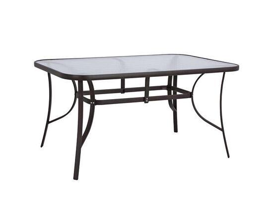 ΤΡΑΠΕΖΙ BRUNO 150X90Χ72Υεκ. ΚΑΦΕ ΜΕΤΑΛΛΙΚΟ ΜΕ ΓΥΑΛΙΝΗ ΕΠΙΦΑΝΕΙΑ HM5145.02 - ΤΡΑΠΕΖΙΑ ΕΞ. ΧΩΡΟΥ στο Milonadakis.gr