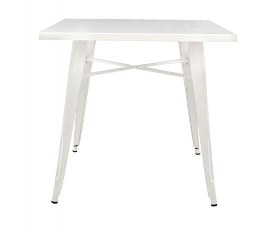ΤΡΑΠΕΖΙ ΜΕΤΑΛΛΙΚΟ MILK WHITE ΜΑΤ HM0608.21 80X80X76 - ΤΡΑΠΕΖΙΑ ΚΟΥΖΙΝΑΣ στο Milonadakis.gr