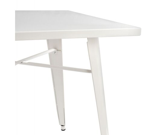 ΤΡΑΠΕΖΙ ΜΕΤΑΛΛΙΚΟ MILK WHITE ΜΑΤ HM0608.21 80X80X76 - ΤΡΑΠΕΖΙΑ ΚΟΥΖΙΝΑΣ στο Milonadakis.gr