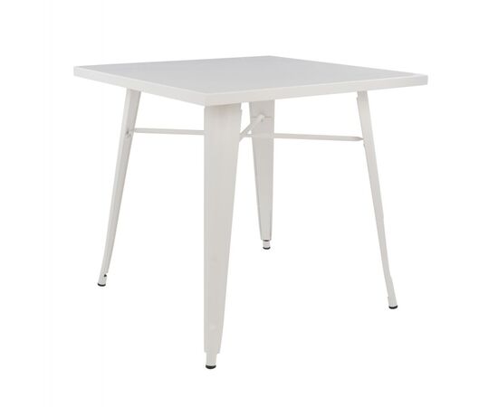 ΤΡΑΠΕΖΙ ΜΕΤΑΛΛΙΚΟ MILK WHITE ΜΑΤ HM0608.21 80X80X76 - ΤΡΑΠΕΖΙΑ ΚΟΥΖΙΝΑΣ στο Milonadakis.gr