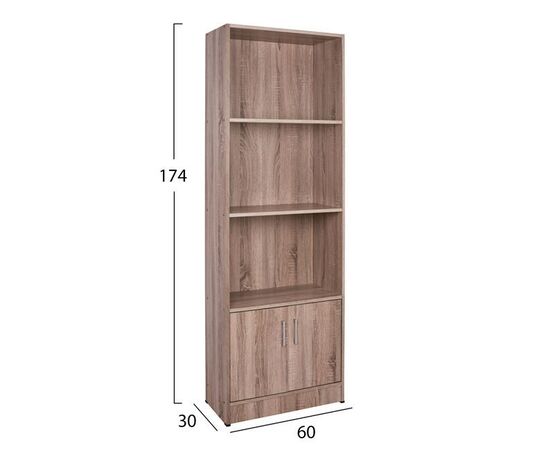 ΒΙΒΛΙΟΘΗΚΗ ΜΕΛΑΜΙΝΗΣ HAYDEN HM2269.02 ΣΕ ΧΡΩΜΑ SONAMA 60x30x174Υεκ. - ΒΙΒΛΙΟΘΗΚΕΣ στο Milonadakis.gr
