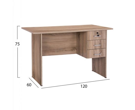 ΓΡΑΦΕΙΟ ΜΕΛΑΜΙΝΗΣ HAYDEN 120x60x75Υεκ. ΜΕ 3 ΣΥΡΤΑΡΙΑ ΣΕ ΧΡΩΜΑ SONAMA HM2268.02 - ΓΡΑΦΕΙΑ στο Milonadakis.gr