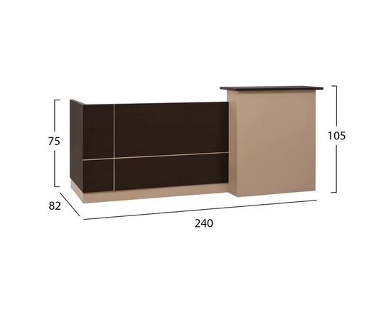 ΓΡΑΦΕΙΟ ΥΠΟΔΟΧΗΣ DALTON HM2068.01 ΜΕΛΑΜΙΝΗ ΣΕ WENGE-ΜΠΕΖ 240x80x106Υεκ. - ΓΡΑΦΕΙΑ στο Milonadakis.gr
