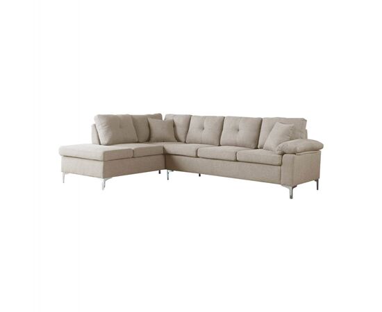 ΚΑΝΑΠΕΣ ΓΩΝΙΑ ΑΡΙΣΤΕΡΗ ZAILA HM3086L ΥΦΑΣΜΑ ΜΠΕΖ 282x197x90 εκ. - ΚΑΝΑΠΕΔΕΣ-ΣΑΛΟΝΙΑ στο Milonadakis.gr