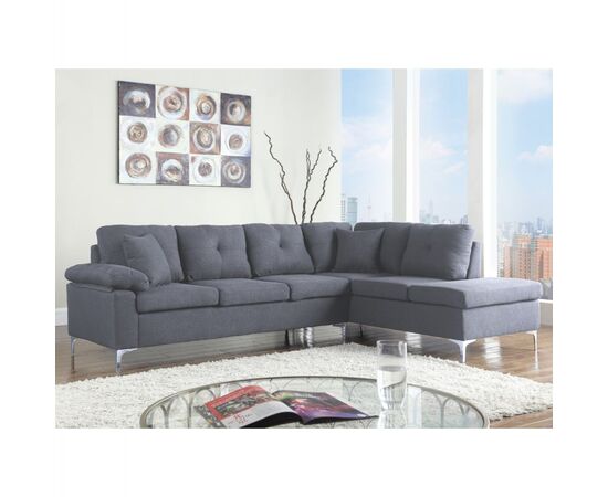 ΚΑΝΑΠΕΣ ΓΩΝΙΑ ΔΕΞΙΑ ZAILA HM3087R ΥΦΑΣΜΑ ΓΚΡΙ 282x197x90 εκ. - ΚΑΝΑΠΕΔΕΣ-ΣΑΛΟΝΙΑ στο Milonadakis.gr