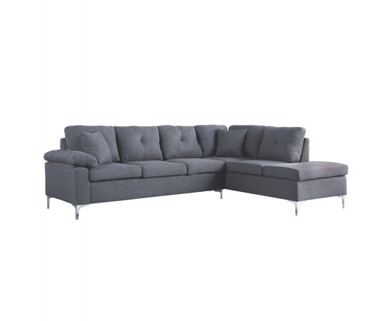 ΚΑΝΑΠΕΣ ΓΩΝΙΑ ΔΕΞΙΑ ZAILA HM3087R ΥΦΑΣΜΑ ΓΚΡΙ 282x197x90 εκ. - ΚΑΝΑΠΕΔΕΣ-ΣΑΛΟΝΙΑ στο Milonadakis.gr