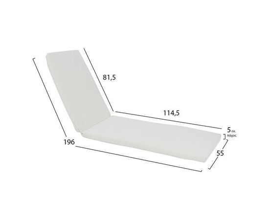 ΜΑΞΙΛΑΡΙ ΞΑΠΛΩΣΤΡΑΣ ΙΟΣ 5εκ. ΜΕ ΕΚΡΟΥ PVC HM5431 196x55x5 cm. - ΜΑΞΙΛΑΡΙΑ στο Milonadakis.gr