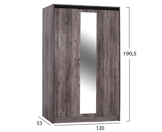 ΝΤΟΥΛΑΠΑ JACINTHA 3ΦΥΛΛΗ HM2275 ΜΕ ΚΑΘΡΕΠΤΗ ΧΡΩΜΑ ΣΤΑΧΤΙ 120X53X190,5Υ εκ - ΝΤΟΥΛΑΠΕΣ στο Milonadakis.gr