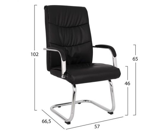 ΠΟΛΥΘΡΟΝΑ JACOB HM1045.11 ΜΑΥΡΟ PU ΜΕ ΒΑΣΗ ΧΡΩΜΙΟΥ 57x66,5x102 cm - ΚΑΡΕΚΛΕΣ ΕΠΙΣΚΕΠΤΗ στο Milonadakis.gr