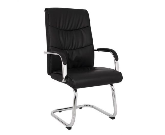 ΠΟΛΥΘΡΟΝΑ JACOB HM1045.11 ΜΑΥΡΟ PU ΜΕ ΒΑΣΗ ΧΡΩΜΙΟΥ 57x66,5x102 cm - ΚΑΡΕΚΛΕΣ ΕΠΙΣΚΕΠΤΗ στο Milonadakis.gr