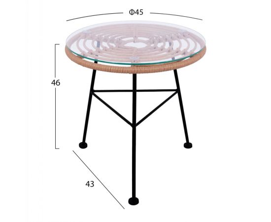 ΣΕΤ ΕΞΩΤΕΡΙΚΟΥ ΧΩΡΟΥ 3ΤΜΧ ALLEGRA HM10335 ΜΠΕΖ WICKER-ΜΕΤΑΛΛΟ - ΣΕΤ ΣΑΛΟΝΙΑ στο Milonadakis.gr