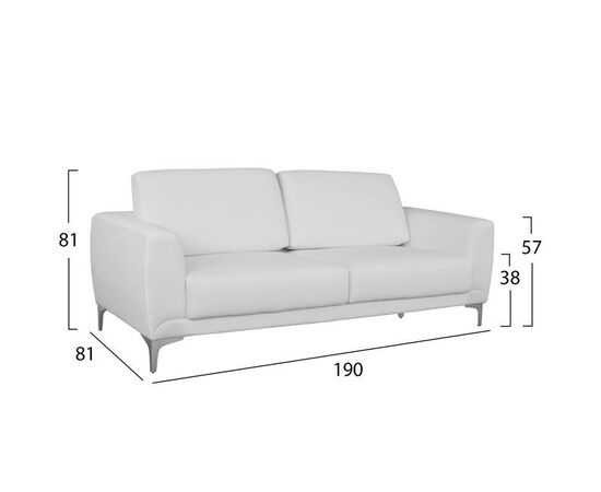 ΣΕΤ ΣΑΛΟΝΙΟΥ 3ΤΜΧ  KENZIE ΜΕ ΛΕΥΚΟ PU HM10329.01 - ΚΑΝΑΠΕΔΕΣ-ΣΑΛΟΝΙΑ στο Milonadakis.gr