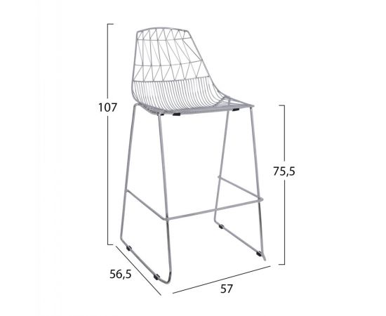ΣΚΑΜΠΩ BAR ΜΕΤΑΛΛΙΚΟ HM5465.100 LUX ΧΡΩΜΙΟΥ 57x56,5x107 εκ. - ΣΚΑΜΠΟ ΜΠΑΡ στο Milonadakis.gr