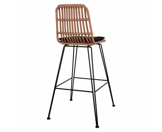 ΣΚΑΜΠΟ ΜΕΤΑΛΛΙΚΟ ΜΕ ΜΑΞΙΛΑΡΙ ALLEGRA HM5452 ΜΕ WICKER ΣΕ ΜΠΕΖ ΑΠΟΧΡΩΣΗ 56x60x109 εκ. - ΣΚΑΜΠΩ στο Milonadakis.gr