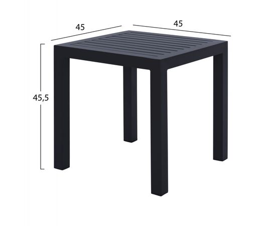 ΤΡΑΠΕΖΙ ΑΛΟΥΜΙΝΙΟΥ QIANA HM5402.02 ΓΚΡΙ 45x45x45,5 εκ. - ΤΡΑΠΕΖΙΑ ΕΞ. ΧΩΡΟΥ στο Milonadakis.gr