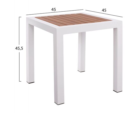 ΤΡΑΠΕΖΙ ΑΛΟΥΜΙΝΙΟΥ SABRA HM5403.01 ΛΕΥΚΟ ΜΕ POLYWOOD 45Χ45Χ45,5 εκ. - ΤΡΑΠΕΖΙΑ ΕΞ. ΧΩΡΟΥ στο Milonadakis.gr