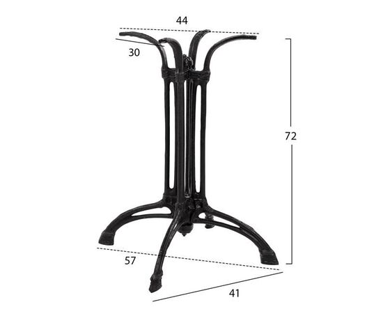 ΒΑΣΗ ΑΠΟ ΜΑΝΤΕΜΙ HM444 4ΝΥΧΗ ΣΕ ΜΑΥΡΟ ΧΡΩΜΑ 57X57X72 - ΒΑΣΕΙΣ ΤΡΑΠΕΖΙΩΝ στο Milonadakis.gr