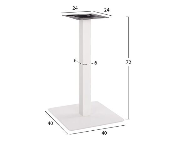 ΒΑΣΗ ΜΕΤΑΛΛΙΚΗ ΛΕΥΚΗ ΜΑΤ 40X40X72Υεκ. HM414.12 - ΒΑΣΕΙΣ ΤΡΑΠΕΖΙΩΝ στο Milonadakis.gr