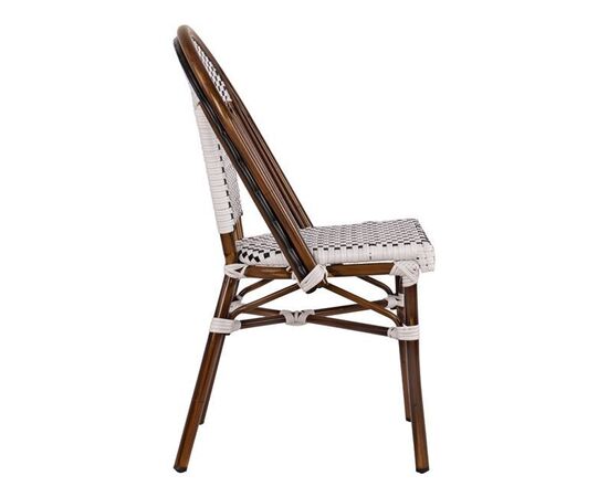 ΚΑΡΕΚΛΑ BISTRO ΑΛΟΥΜΙΝΙΟΥ BAMBOO LOOK ΜΕ ΛΕΥΚΟ-ΜΑΥΡΟ RATTAN HM5566.01 45x54x90Υεκ. - ΚΑΡΕΚΛΕΣ - ΠΟΛΥΘΡΟΝΕΣ στο Milonadakis.gr