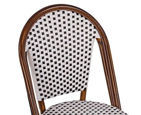 ΚΑΡΕΚΛΑ BISTRO ΑΛΟΥΜΙΝΙΟΥ BAMBOO LOOK ΜΕ ΛΕΥΚΟ-ΜΑΥΡΟ RATTAN HM5566.01 45x54x90Υεκ. - ΚΑΡΕΚΛΕΣ - ΠΟΛΥΘΡΟΝΕΣ στο Milonadakis.gr