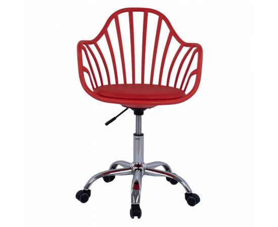 ΚΑΡΕΚΛΑ ΓΡΑΦΕΙΟΥ BECKY HM8457.04 ΣΕ ΚΟΚΚΙΝΟ ΧΡΩΜΑ 57Χ57Χ96 ΕΚ - ΚΑΡΕΚΛΕΣ ΓΡΑΦΕΙΟΥ στο Milonadakis.gr