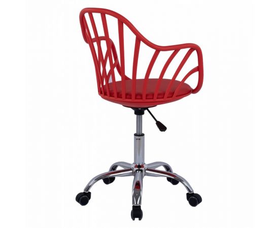 ΚΑΡΕΚΛΑ ΓΡΑΦΕΙΟΥ BECKY HM8457.04 ΣΕ ΚΟΚΚΙΝΟ ΧΡΩΜΑ 57Χ57Χ96 ΕΚ - ΚΑΡΕΚΛΕΣ ΓΡΑΦΕΙΟΥ στο Milonadakis.gr
