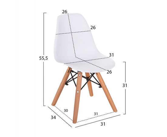 ΚΑΡΕΚΛΑ TWIST KID HM8453.01 ΞΥΛΙΝΑ ΠΟΔΙΑ Κ ΚΑΘΙΣΜΑ PP ΛΕΥΚΟ 31x34x55.5Υεκ - ΠΑΙΔΙΚΟ ΔΩΜΑΤΙΟ στο Milonadakis.gr