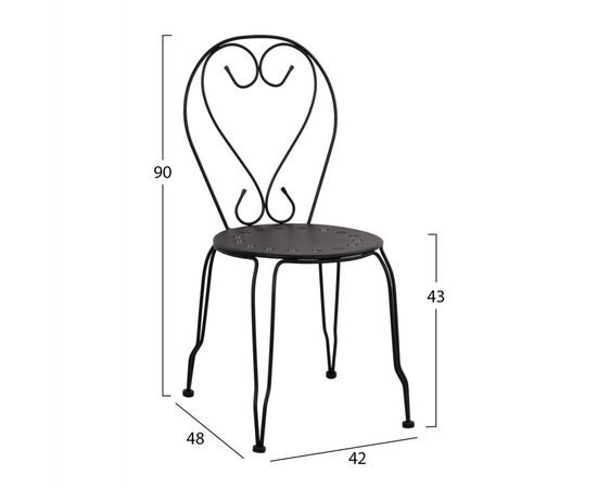 ΚΑΡΕΚΛΑ ΜΕΤΑΛΛΙΚΗ AMORE ΜΑΥΡΗ 42x48x90 εκ. HM5007.11 - ΚΑΡΕΚΛΕΣ - ΠΟΛΥΘΡΟΝΕΣ στο Milonadakis.gr