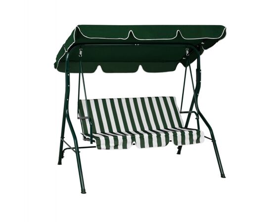 ΚΟΥΝΙΑ 3ΘΕΣΙΑ WAIOLA HM5542 ΠΡΑΣΙΝΟ ΛΕΥΚΟ ΡΙΓΕ NAPOLI 167x110x175  cm - ΚΟΥΝΙΕΣ - ΦΩΛΙΕΣ στο Milonadakis.gr