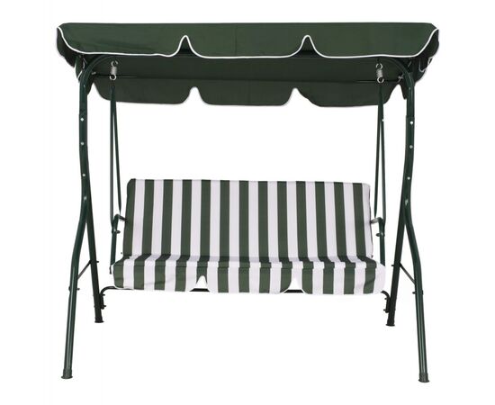 ΚΟΥΝΙΑ 3ΘΕΣΙΑ WAIOLA HM5542 ΠΡΑΣΙΝΟ ΛΕΥΚΟ ΡΙΓΕ NAPOLI 167x110x175  cm - ΚΟΥΝΙΕΣ - ΦΩΛΙΕΣ στο Milonadakis.gr