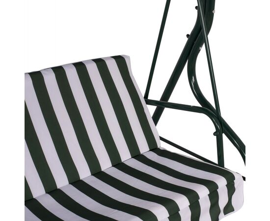 ΚΟΥΝΙΑ 3ΘΕΣΙΑ WAIOLA HM5542 ΠΡΑΣΙΝΟ ΛΕΥΚΟ ΡΙΓΕ NAPOLI 167x110x175  cm - ΚΟΥΝΙΕΣ - ΦΩΛΙΕΣ στο Milonadakis.gr