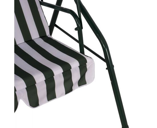 ΚΟΥΝΙΑ 3ΘΕΣΙΑ WAIOLA HM5542 ΠΡΑΣΙΝΟ ΛΕΥΚΟ ΡΙΓΕ NAPOLI 167x110x175  cm - ΚΟΥΝΙΕΣ - ΦΩΛΙΕΣ στο Milonadakis.gr