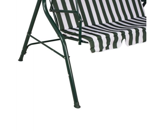 ΚΟΥΝΙΑ 3ΘΕΣΙΑ WAIOLA HM5542 ΠΡΑΣΙΝΟ ΛΕΥΚΟ ΡΙΓΕ NAPOLI 167x110x175  cm - ΚΟΥΝΙΕΣ - ΦΩΛΙΕΣ στο Milonadakis.gr