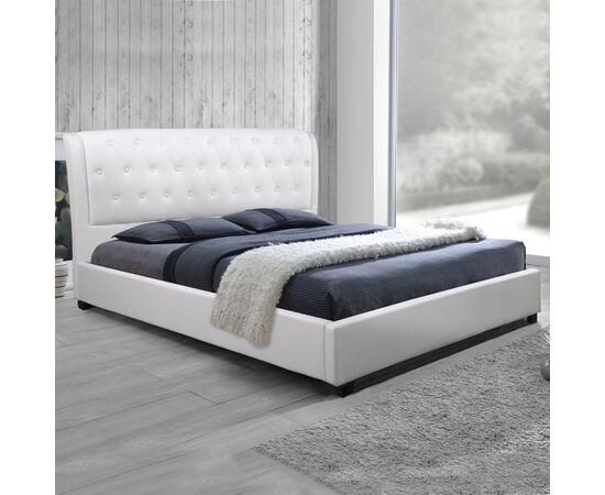 ΚΡΕΒΑΤΙ ODALYS 150x200 εκ. ΜΕ PU ΛΕΥΚΟ HM549.01 - ΚΡΕΒΑΤΙΑ στο Milonadakis.gr