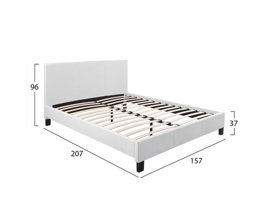 ΚΡΕΒΑΤΙ BECCA 150x200 εκ. ΜΕ PU ΛΕΥΚΟ HM553.01 - ΚΡΕΒΑΤΙΑ στο Milonadakis.gr