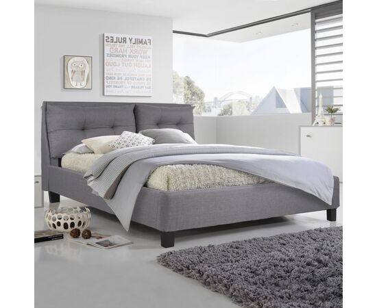 ΚΡΕΒΑΤΙ BILLIE 160x200 εκ. ΜΕ ΥΦΑΣΜΑ ΓΚΡΙ HM551.05 - ΚΡΕΒΑΤΙΑ στο Milonadakis.gr