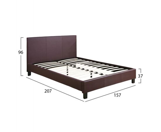 ΚΡΕΒΑΤΙ BECCA 150x200 εκ.
 ΜΕ PU ΚΑΦΕ HM553.02 - ΚΡΕΒΑΤΙΑ στο Milonadakis.gr