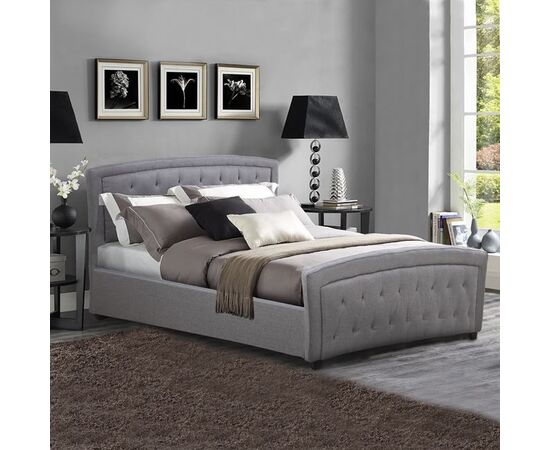 ΚΡΕΒΑΤΙ ODELIA ΜΕ ΥΦΑΣΜΑ DARK GREY HM550.05 150x200 εκ. - ΚΡΕΒΑΤΙΑ στο Milonadakis.gr