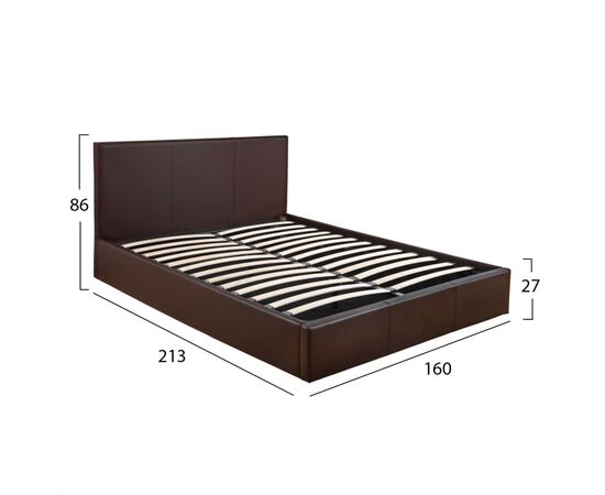 ΚΡΕΒΑΤΙ BOBBI PU ΚΑΦΕ ΜΕ ΑΠΟΘΗΚΕΥΤΙΚΟ ΧΩΡΟ HM554.02 150x200 εκ. - ΚΡΕΒΑΤΙΑ στο Milonadakis.gr