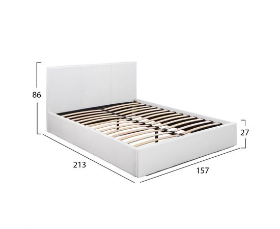 ΚΡΕΒΑΤΙ BOBBI PU ΛΕΥΚΟ ΜΕ ΑΠΟΘΗΚΕΥΤΙΚΟ ΧΩΡΟ 150x200 εκ. HM554.01 - ΚΡΕΒΑΤΙΑ στο Milonadakis.gr