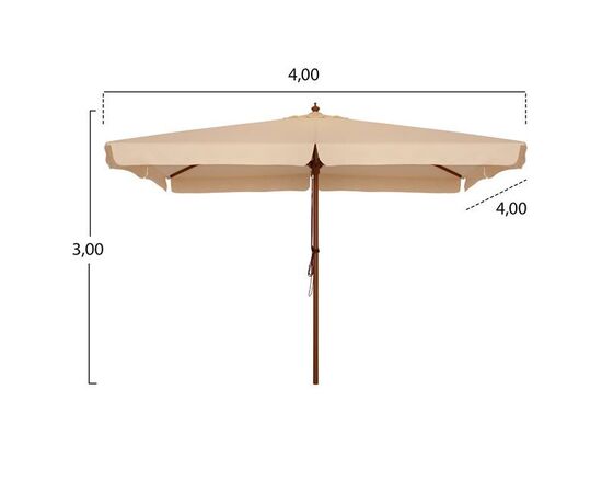 ΟΜΠΡΕΛΑ ΕΠΑΓΓΕΛΜΑΤΙΚΗ WALLER 4,00X4,00X3,00Y ΜΕ ΞΥΛΙΝΟ ΣΚΕΛΕΤΟ HM6023 ΜΠΕΖ - ΟΜΠΡΕΛΕΣ ΚΑΙ ΒΑΣΕΙΣ στο Milonadakis.gr