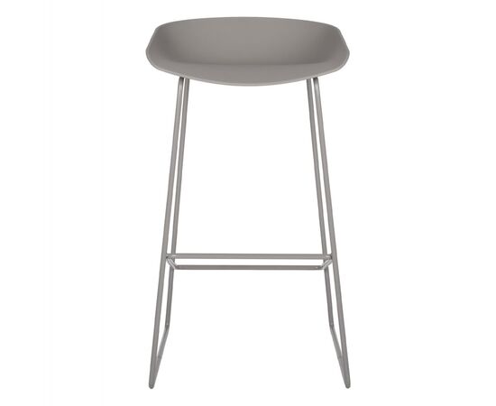 ΣΚΑΜΠΟ ΜΕΤΑΛΛΙΚΟ NAILA HM8450.10 ΜΕ ΚΑΘΙΣΜΑ PP ΓΚΡΙ 47x47x83 εκ. - ΣΚΑΜΠΟ ΜΠΑΡ στο Milonadakis.gr