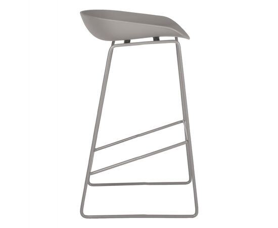 ΣΚΑΜΠΟ ΜΕΤΑΛΛΙΚΟ NAILA HM8450.10 ΜΕ ΚΑΘΙΣΜΑ PP ΓΚΡΙ 47x47x83 εκ. - ΣΚΑΜΠΟ ΜΠΑΡ στο Milonadakis.gr