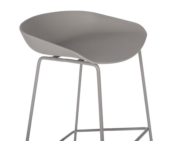 ΣΚΑΜΠΟ ΜΕΤΑΛΛΙΚΟ NAILA HM8450.10 ΜΕ ΚΑΘΙΣΜΑ PP ΓΚΡΙ 47x47x83 εκ. - ΣΚΑΜΠΟ ΜΠΑΡ στο Milonadakis.gr