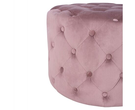ΣΚΑΜΠΟ KASSIE  ΣΑΠΙΟ ΜΗΛΟ ΒΕΛΟΥΔΟ ΤΥΠΟΥ CHESTERFIELD HM8406.02 Φ60x43Υ εκ. - ΠΟΥΦ - ΣΚΑΜΠΟ - ΜΠΑΟΥΛΟ στο Milonadakis.gr