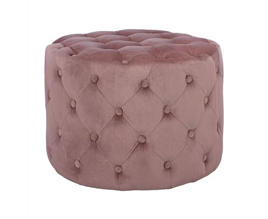 ΣΚΑΜΠΟ KASSIE  ΣΑΠΙΟ ΜΗΛΟ ΒΕΛΟΥΔΟ ΤΥΠΟΥ CHESTERFIELD HM8406.02 Φ60x43Υ εκ. - ΠΟΥΦ - ΣΚΑΜΠΟ - ΜΠΑΟΥΛΟ στο Milonadakis.gr