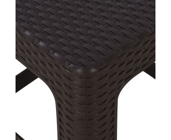 ΣΚΑΜΠΟ ΤΕΤΡΑΓΩΝΟ RATTAN ΚΑΦΕ HM5448.01 02.005.08484 - ΣΚΑΜΠΩ στο Milonadakis.gr